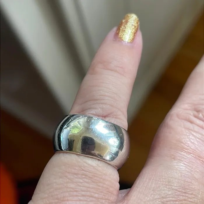 Vintage Paris Jewelry Rings Thick Sterling Silver Band Vintage