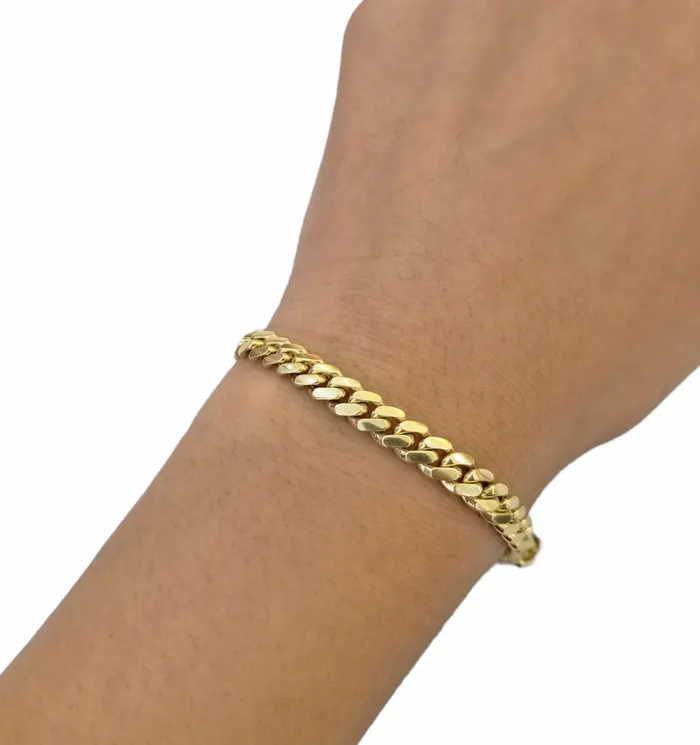 10k Solid Yellow Miami Cuban Link Bracelet 6mm 9 Inch Real 10Kt globalwatches10 Bracelets 10k Solid Yellow Miami Cuban Link Bracelet 6mm 9 Inch Real 10Kt globalwatches10 Bracelets