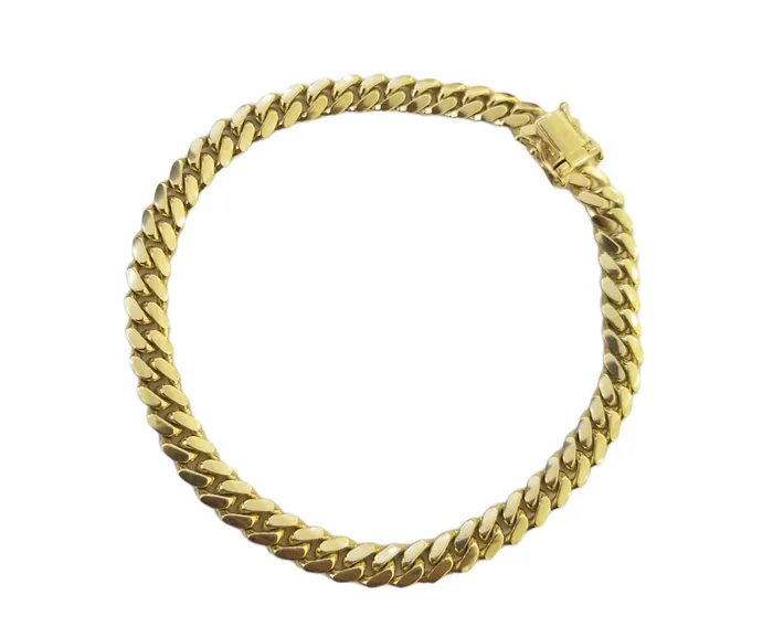 10k Solid Yellow Miami Cuban Link Bracelet 6mm 9 Inch Real 10Kt globalwatches10 Bracelets