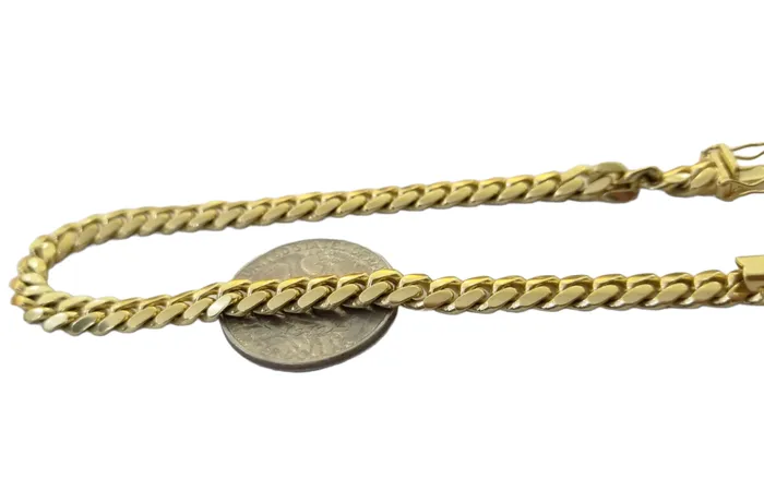 10k Solid Yellow Miami Cuban Link Bracelet 6mm 9 Inch Real 10Kt globalwatches10 Bracelets