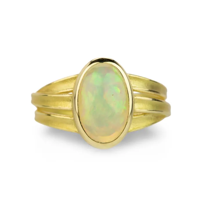 18k Australian Andamooka Opal Ring Barbara Heinrich Rings