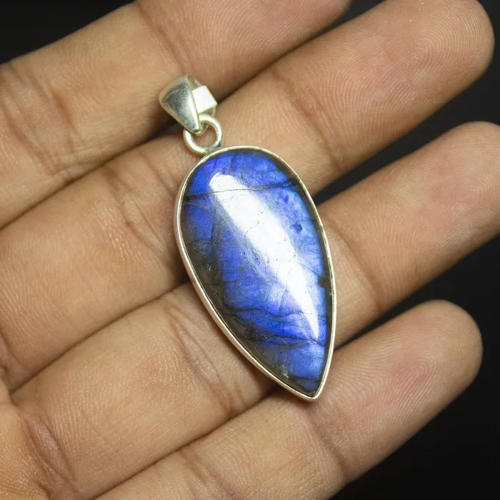 9gm Labradorite Plain Pear Cabochon Shape 925 Sterling Silver Bezel Pendant Beads Supplies USA Necklaces 9gm Labradorite Plain Pear Cabochon Shape 925 Sterling Silver Bezel Pendant Beads Supplies USA Necklaces