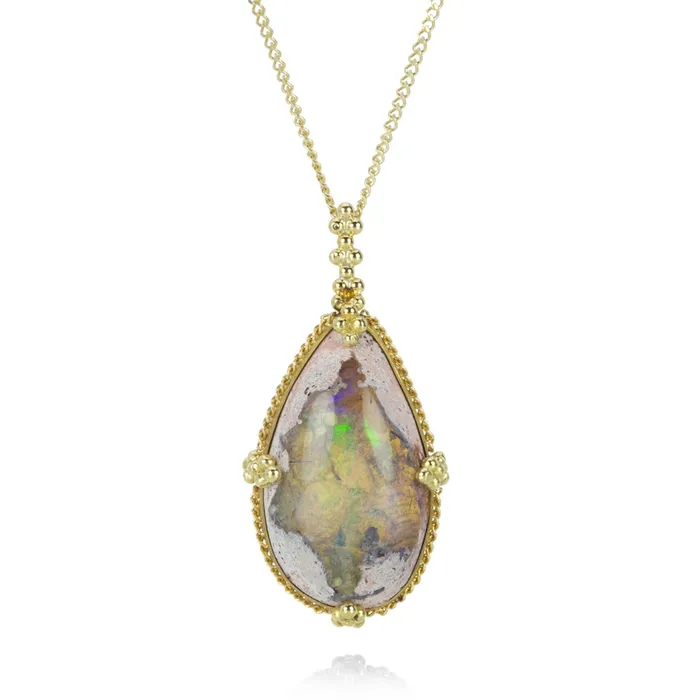 Amali Necklaces Mexican Opal Pendant Necklace