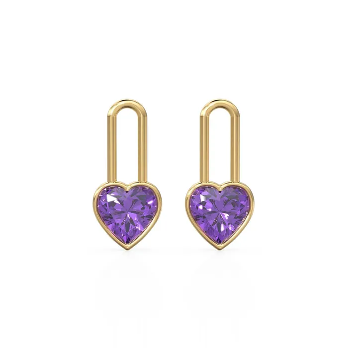 Amethyst Heart Solid Gold Charm Pair Earrings Natural Purple Gemstone Gold Pendant 14k Gold February Birthstone Jewelry Making Finding Jalvi Co Earrings Amethyst Heart Solid Gold Charm Pair Earrings Natural Purple Gemstone Gold Pendant 14k Gold February Birthstone Jewelry Making Finding Jalvi Co Earrings