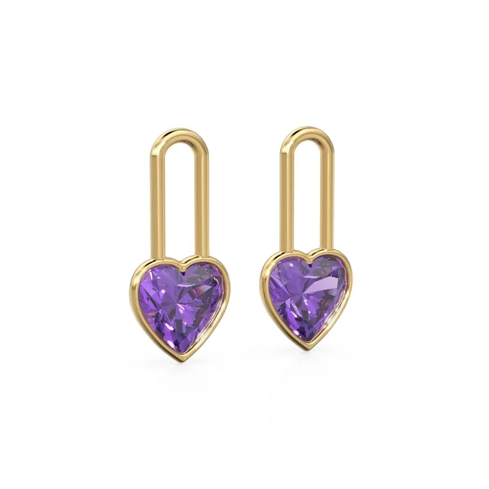 Amethyst Heart Solid Gold Charm Pair Earrings Natural Purple Gemstone Gold Pendant 14k Gold February Birthstone Jewelry Making Finding Jalvi Co Earrings Amethyst Heart Solid Gold Charm Pair Earrings Natural Purple Gemstone Gold Pendant 14k Gold February Birthstone Jewelry Making Finding Jalvi Co Earrings