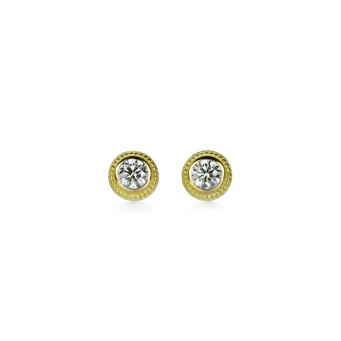 Barbara Heinrich PreStyled Sets 18k Yellow Gold Granulated Diamond Studs Barbara Heinrich PreStyled Sets 18k Yellow Gold Granulated Diamond Studs
