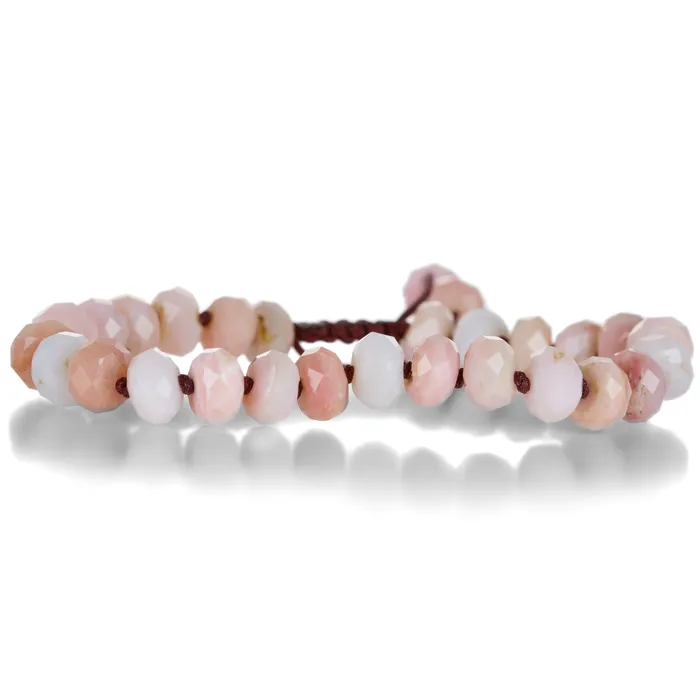 Bracelets Joseph Brooks Faceted 8mm Pink Opal Bracelet