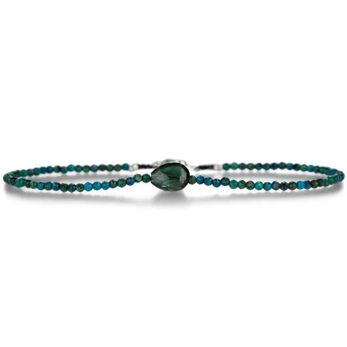 Bracelets Margaret Solow Chrysocolla and Tourmaline Beaded Bracelet