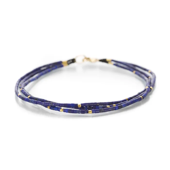 Bracelets Margaret Solow Triple Lapis Bracelet