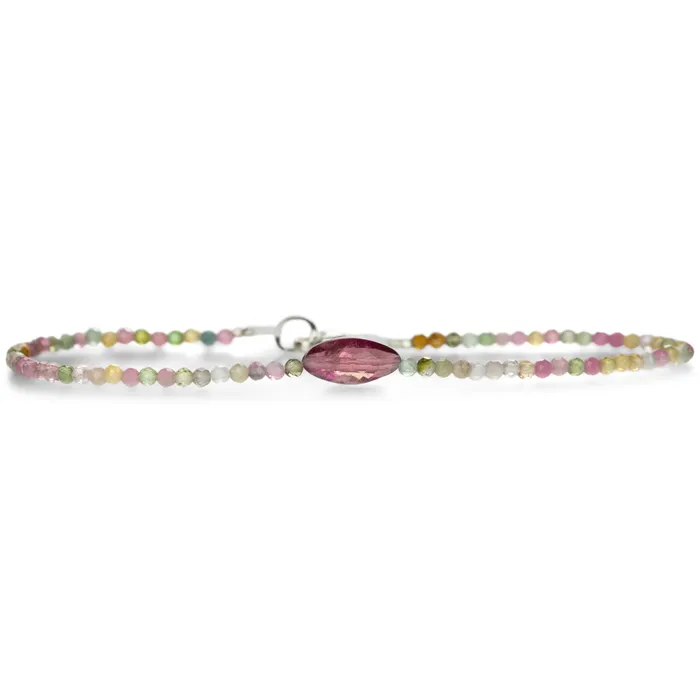 Bracelets Margaret Solow Watermelon and Pink Tourmaline Bracelet