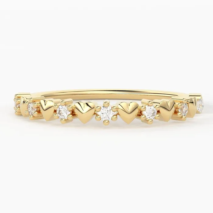 Brilliant Diamond Band in 14k Gold Heart Diamond Ring Round Gold Band White Diamond Ring Brilliant Diamond Wedding Band Jalvi Co Rings Brilliant Diamond Band in 14k Gold Heart Diamond Ring Round Gold Band White Diamond Ring Brilliant Diamond Wedding Band Jalvi Co Rings