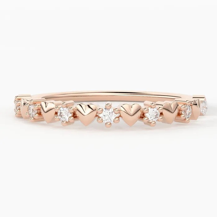 Brilliant Diamond Band in 14k Gold Heart Diamond Ring Round Gold Band White Diamond Ring Brilliant Diamond Wedding Band Jalvi Co Rings Brilliant Diamond Band in 14k Gold Heart Diamond Ring Round Gold Band White Diamond Ring Brilliant Diamond Wedding Band Jalvi Co Rings