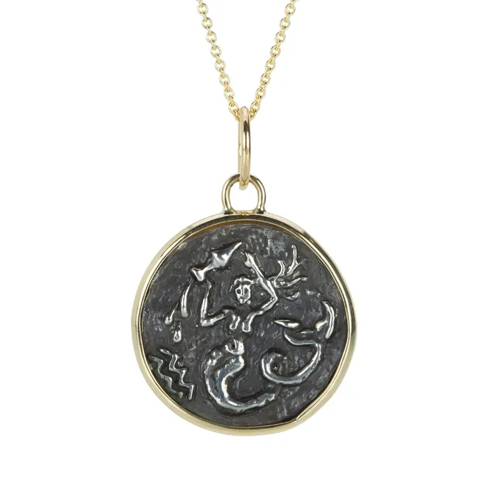Charm Necklaces Aquarius Zodiac Charm Charm Only Alexis Kletjian