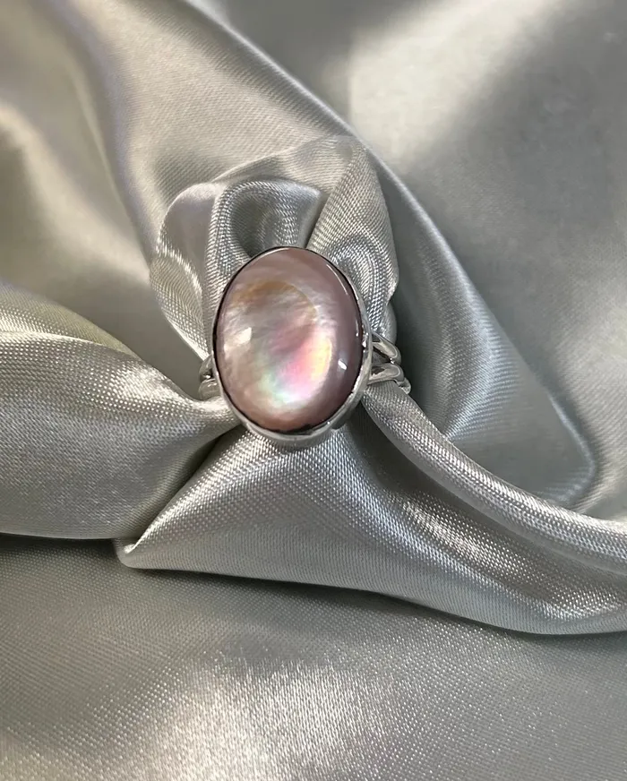 Chris Crosbys Purple Coyote Rings Pink Mussel Shell Ring
