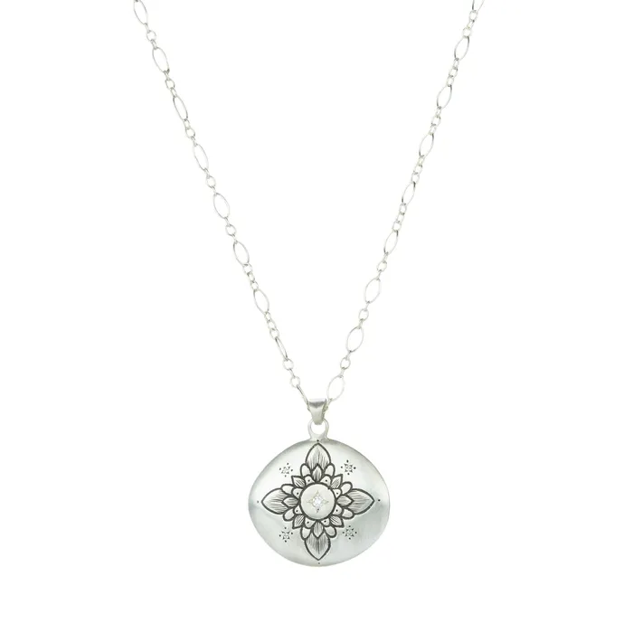 Diamond Lotus Pendant Necklace Adel Chefridi Necklaces Diamond Lotus Pendant Necklace Adel Chefridi Necklaces