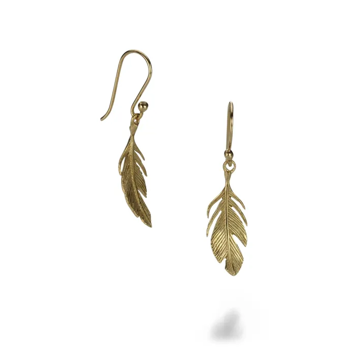 Earrings Annette Ferdinandsen 14k Small Feather Earrings