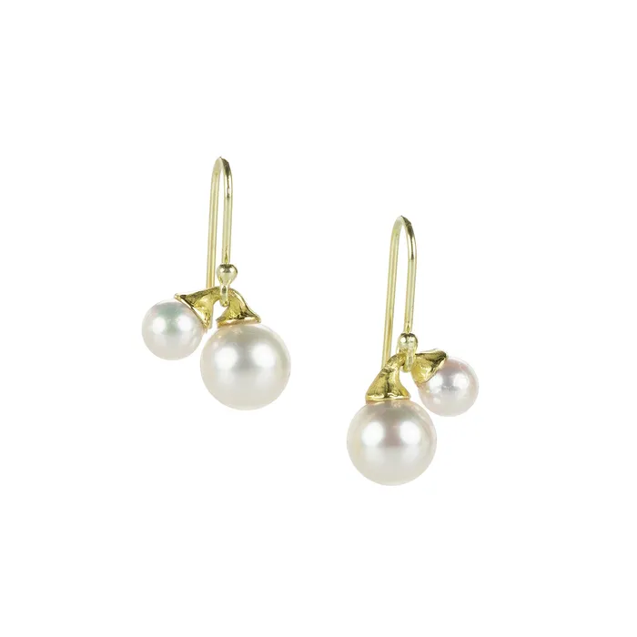 Earrings John Iversen Akoya Pearl Sibling Drop Earrings