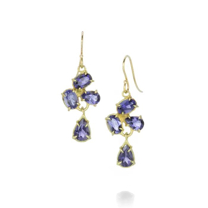 Earrings Mini Iolite Florette Earrings Rosanne Pugliese