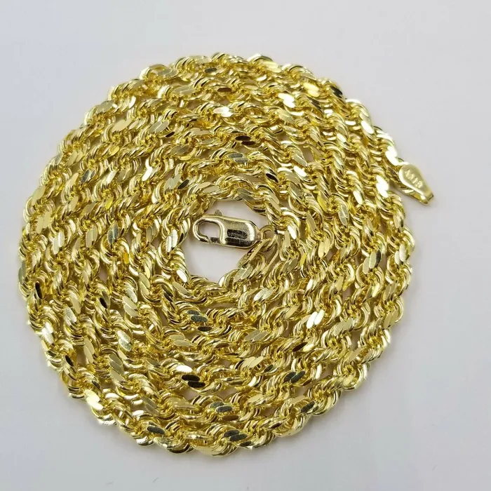 globalwatches10 10k Real Gold Rope Chain For Men SOLID 5mm 24 Inch Diamond Cut On Sale Necklaces globalwatches10 10k Real Gold Rope Chain For Men SOLID 5mm 24 Inch Diamond Cut On Sale Necklaces