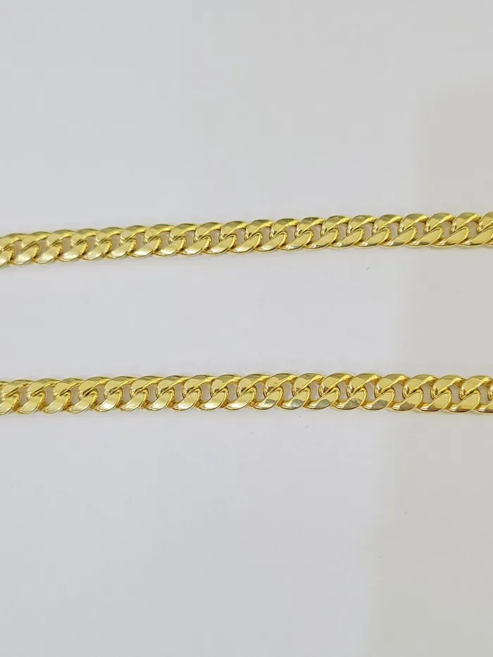 Globalwatches10 Necklaces 10k Yellow Gold 8mm Miami Cuban Link Chain Necklace 2028 Inches Real