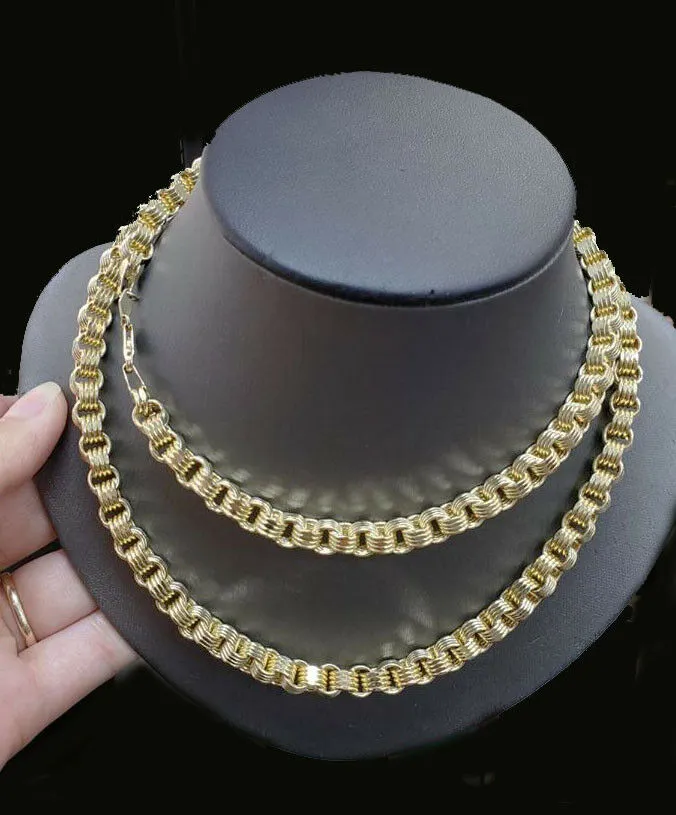 Globalwatches10 Necklaces Real 10k Gold Byzantine Chain Necklace 8 mm 20 Globalwatches10 Necklaces Real 10k Gold Byzantine Chain Necklace 8 mm 20