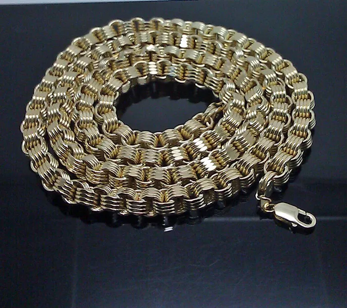 Globalwatches10 Necklaces Real 10k Gold Byzantine Chain Necklace 8 mm 20