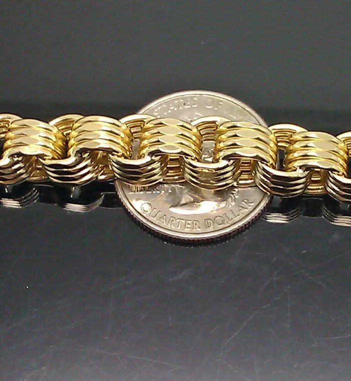 Globalwatches10 Necklaces Real 10k Gold Byzantine Chain Necklace 8 mm 20