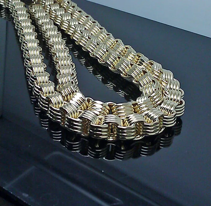 Globalwatches10 Necklaces Real 10k Gold Byzantine Chain Necklace 8 mm 20