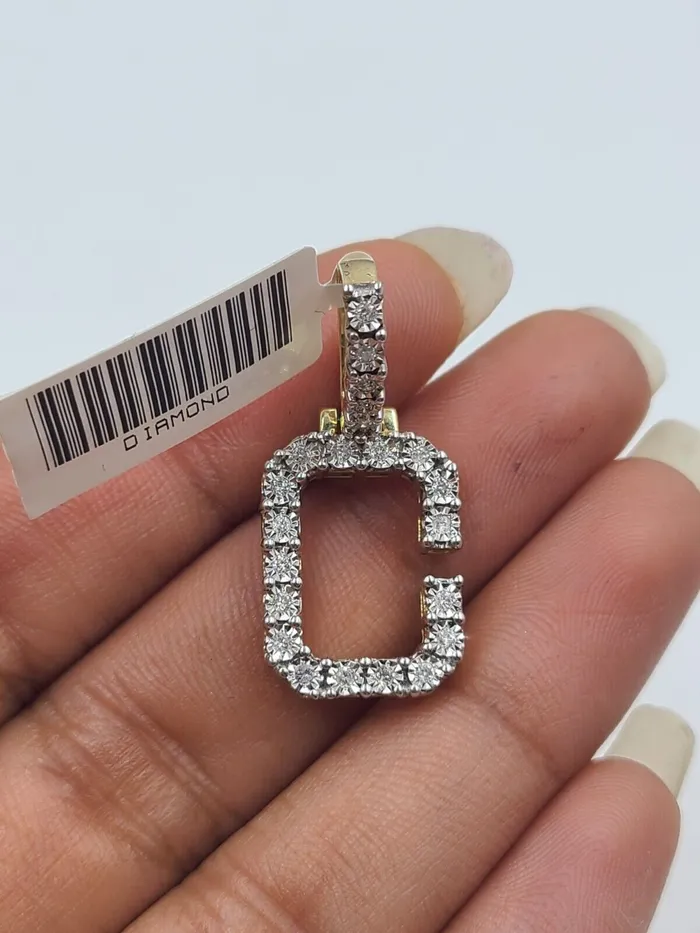 Gold and Diamond Charm Necklaces Real 10k Gold Diamond Letter C Initial Alphabet CharmPendant 125 Gold and Diamond Charm Necklaces Real 10k Gold Diamond Letter C Initial Alphabet CharmPendant 125