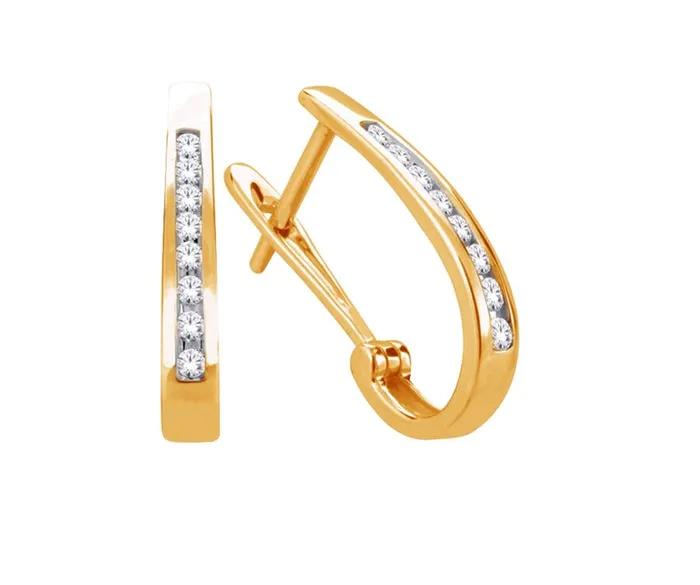 Independent Jewellers Earrings 10kt Yellow Gold 033cttw Diamond Oval Hoop Earring Independent Jewellers Earrings 10kt Yellow Gold 033cttw Diamond Oval Hoop Earring