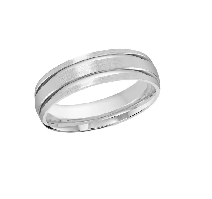 Independent Jewellers Rings 10kt White Gold 6mm Wedding Band