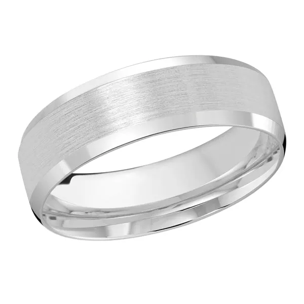 Independent Jewellers Rings 10kt White Gold Mens Wedding Band