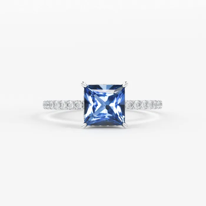 Jalvi Co 1268 Carat Princess Cut Blue Sapphire Luxury Ring Unique White Gold Sapphire Ring Engagement Ring Sapphire Diamond Cocktail Ring Rings Jalvi Co 1268 Carat Princess Cut Blue Sapphire Luxury Ring Unique White Gold Sapphire Ring Engagement Ring Sapphire Diamond Cocktail Ring Rings