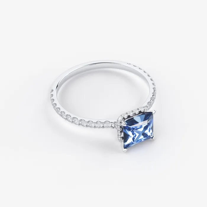 Jalvi Co 1268 Carat Princess Cut Blue Sapphire Luxury Ring Unique White Gold Sapphire Ring Engagement Ring Sapphire Diamond Cocktail Ring Rings Jalvi Co 1268 Carat Princess Cut Blue Sapphire Luxury Ring Unique White Gold Sapphire Ring Engagement Ring Sapphire Diamond Cocktail Ring Rings