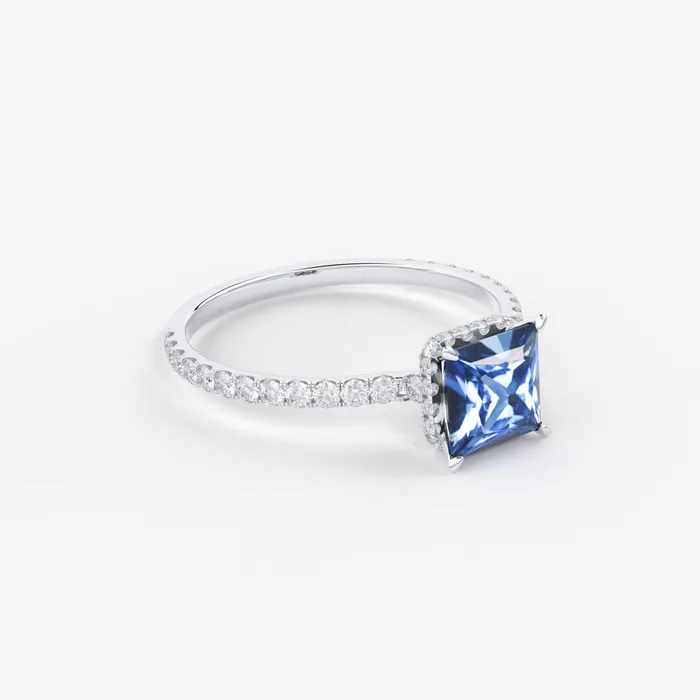 Jalvi Co 1268 Carat Princess Cut Blue Sapphire Luxury Ring Unique White Gold Sapphire Ring Engagement Ring Sapphire Diamond Cocktail Ring Rings Jalvi Co 1268 Carat Princess Cut Blue Sapphire Luxury Ring Unique White Gold Sapphire Ring Engagement Ring Sapphire Diamond Cocktail Ring Rings