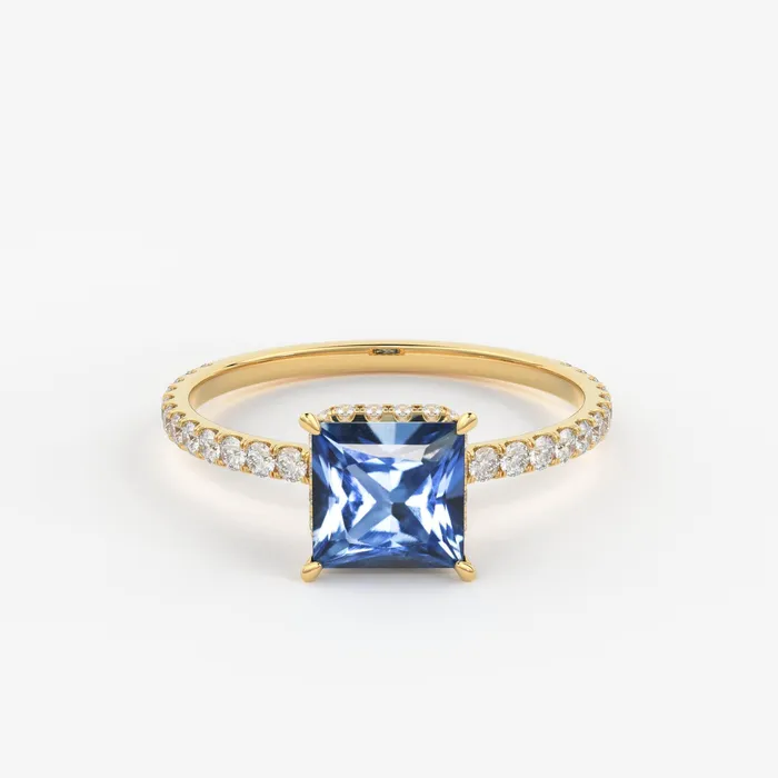 Jalvi Co 1268 Carat Princess Cut Blue Sapphire Luxury Ring Unique White Gold Sapphire Ring Engagement Ring Sapphire Diamond Cocktail Ring Rings Jalvi Co 1268 Carat Princess Cut Blue Sapphire Luxury Ring Unique White Gold Sapphire Ring Engagement Ring Sapphire Diamond Cocktail Ring Rings