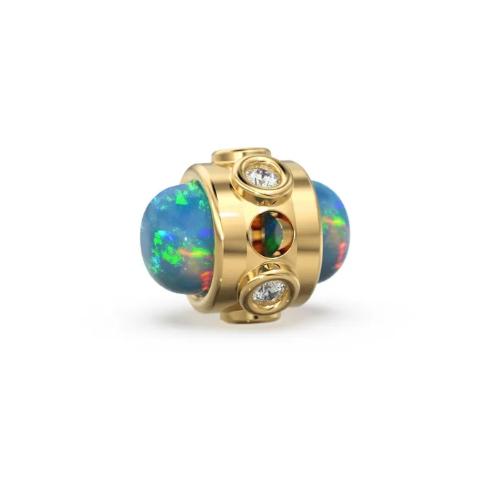 Jalvi Co Gold Micro Bezel Turquoise Spacer Beads Ethiopian Opal DIY Jewelry Making European Charms Beaded Bracelet Gemstone Bead Size 9mm Hole 2mm Bracelets Jalvi Co Gold Micro Bezel Turquoise Spacer Beads Ethiopian Opal DIY Jewelry Making European Charms Beaded Bracelet Gemstone Bead Size 9mm Hole 2mm Bracelets