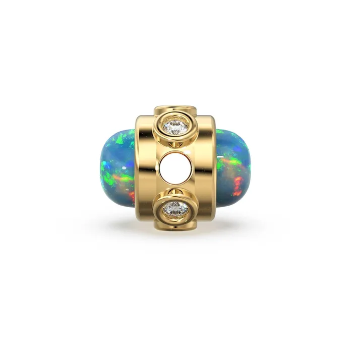 Jalvi Co Gold Micro Bezel Turquoise Spacer Beads Ethiopian Opal DIY Jewelry Making European Charms Beaded Bracelet Gemstone Bead Size 9mm Hole 2mm Bracelets Jalvi Co Gold Micro Bezel Turquoise Spacer Beads Ethiopian Opal DIY Jewelry Making European Charms Beaded Bracelet Gemstone Bead Size 9mm Hole 2mm Bracelets