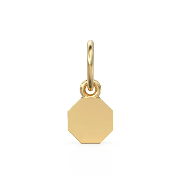 Jalvi Co PreStyled Sets Octagon Blank Solid Gold Pendant Dog Tag Gold Charm Handmade Geometric Charm Solid Gold Pendant Gold Military Jewelry Jalvi Co PreStyled Sets Octagon Blank Solid Gold Pendant Dog Tag Gold Charm Handmade Geometric Charm Solid Gold Pendant Gold Military Jewelry