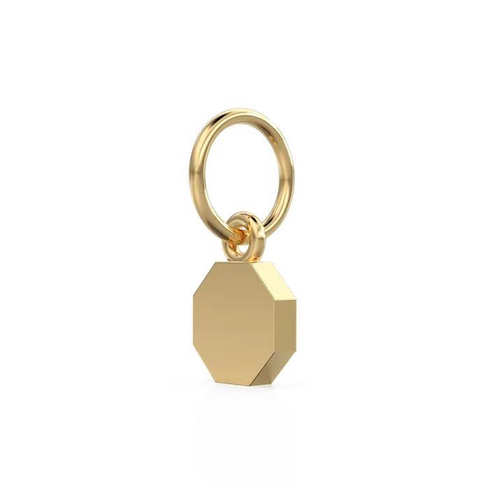 Jalvi Co PreStyled Sets Octagon Blank Solid Gold Pendant Dog Tag Gold Charm Handmade Geometric Charm Solid Gold Pendant Gold Military Jewelry Jalvi Co PreStyled Sets Octagon Blank Solid Gold Pendant Dog Tag Gold Charm Handmade Geometric Charm Solid Gold Pendant Gold Military Jewelry