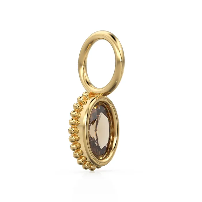 Jalvi Co PreStyled Sets Smoky Quartz Oval Cut Solid Gold Charm Brown Gemstone Handmade 18k Gold Pendant 14k Gold June November Birthstone Jewelry Making Finding Jalvi Co PreStyled Sets Smoky Quartz Oval Cut Solid Gold Charm Brown Gemstone Handmade 18k Gold Pendant 14k Gold June November Birthstone Jewelry Making Finding