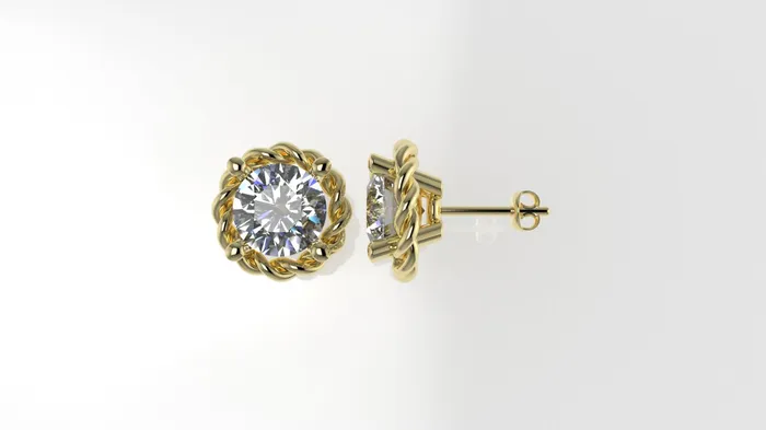 Jcm 21 jewelry Earrings 14k Earrings with 2 DIAMONDS 300ct STT Prong Push Back Rope Jcm 21 jewelry Earrings 14k Earrings with 2 DIAMONDS 300ct STT Prong Push Back Rope