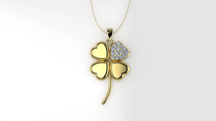 Jcm 21 jewelry Necklaces 14K Gold Pendant with 14 Diamonds STT Prong Only Pendant Clover Style Jcm 21 jewelry Necklaces 14K Gold Pendant with 14 Diamonds STT Prong Only Pendant Clover Style