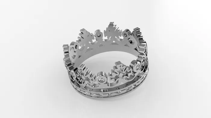 Jcm 21 jewelry Rings 14K Gold Ring with 8 Diamonds STT Bezel Crown Style For Men