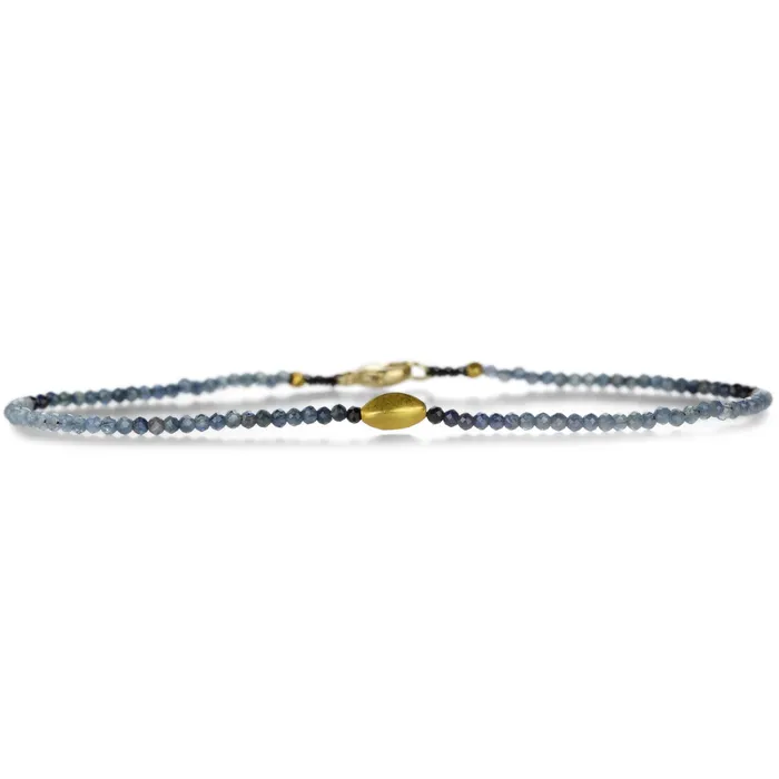Margaret Solow Bracelets 18k Bead and Blue Sapphire Bracelet