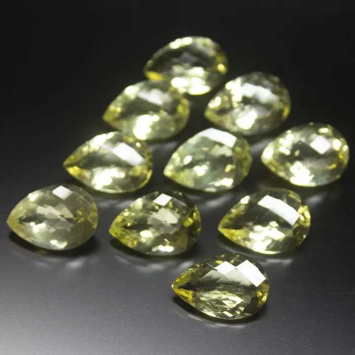 Natural Lemon Quartz Checker Pear Drop Briolette Loose Gemstone Lot 10pc 18mm Jalvi Co Earrings Natural Lemon Quartz Checker Pear Drop Briolette Loose Gemstone Lot 10pc 18mm Jalvi Co Earrings