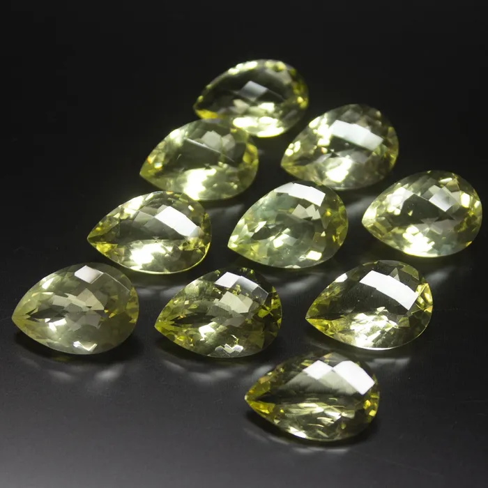 Natural Lemon Quartz Checker Pear Drop Briolette Loose Gemstone Lot 10pc 18mm Jalvi Co Earrings Natural Lemon Quartz Checker Pear Drop Briolette Loose Gemstone Lot 10pc 18mm Jalvi Co Earrings