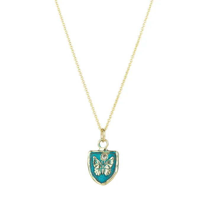 Necklaces 14k Blue Ever Changing Talisman Necklace Pyrrha