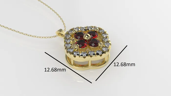 Necklaces 14K Pendant with 22 Stones STT Prong Cut Split Jcm 21 jewelry