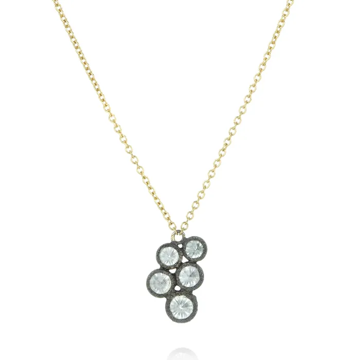 Necklaces 5 Diamond Cluster Pendant Necklace Todd Pownell